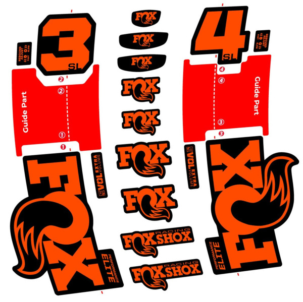 FOX 34 SL Performance Elite Pegatinas en vinilo adhesivo Horquilla (10)