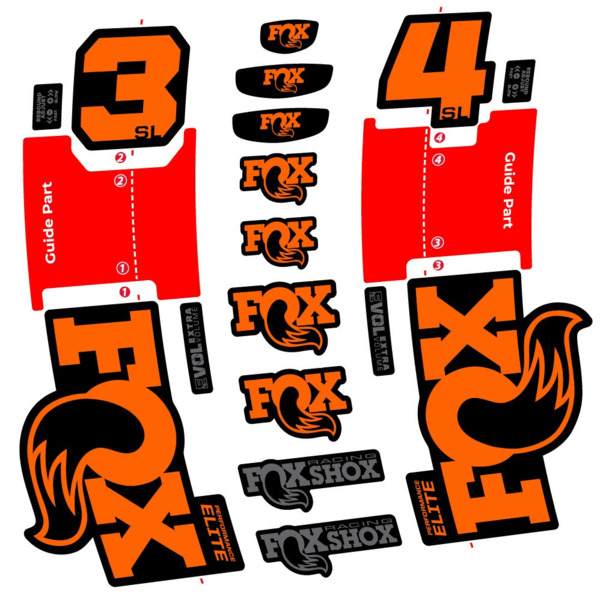 FOX 34 SL Performance Elite Pegatinas en vinilo adhesivo Horquilla (11)