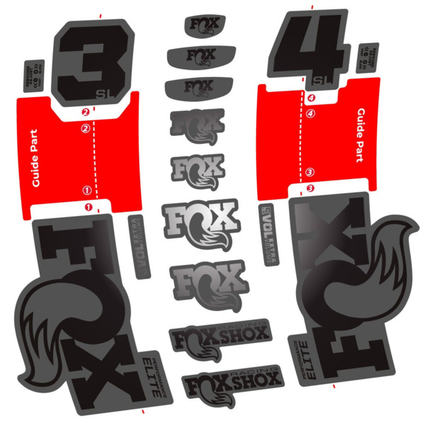 FOX 34 SL Performance Elite Pegatinas en vinilo adhesivo Horquilla (12)
