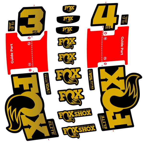 FOX 34 SL Performance Elite Pegatinas en vinilo adhesivo Horquilla (13)