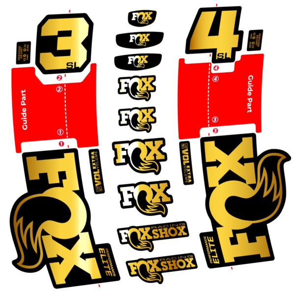 FOX 34 SL Performance Elite Pegatinas en vinilo adhesivo Horquilla (14)