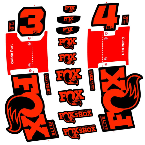 FOX 34 SL Performance Elite Pegatinas en vinilo adhesivo Horquilla (18)
