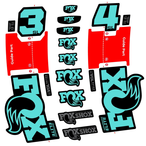 FOX 34 SL Performance Elite Pegatinas en vinilo adhesivo Horquilla (22)