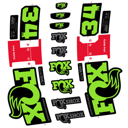Pegatinas para Horquilla FOX 34 SL Performance en vinilo adhesivo stickers graphics calcas adesivi autocollants