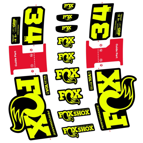 FOX 34 SL Performance Pegatinas en vinilo adhesivo Horquilla (2)