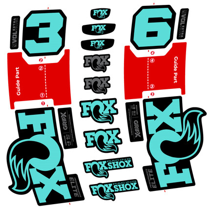 Pegatinas para Horquilla FOX 36 Performance Elite en vinilo adhesivo stickers graphics calcas adesivi autocollants