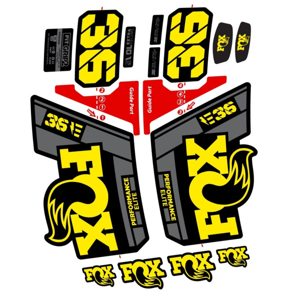 FOX 36 Elite E-Bike Pegatinas en vinilo adhesivo Horquilla (3)