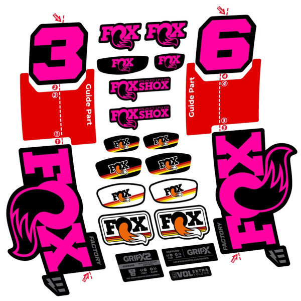 FOX 36 Factory E-Optimized Pegatinas en vinilo adhesivo Horquilla (1)