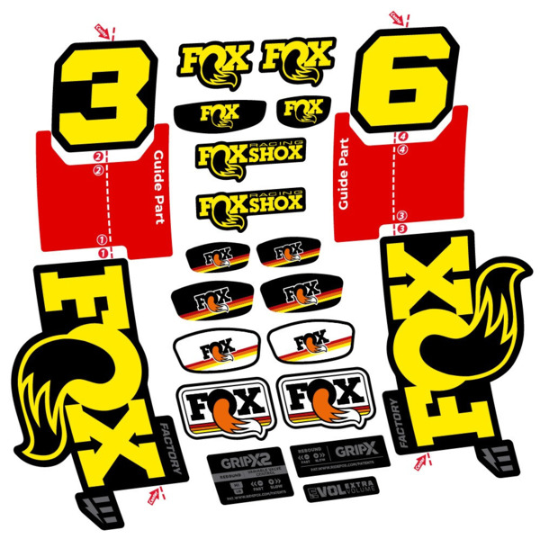 FOX 36 Factory E-Optimized Pegatinas en vinilo adhesivo Horquilla (3)