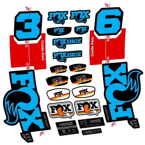 FOX 36 Factory E-Optimized Pegatinas en vinilo adhesivo Horquilla (4)