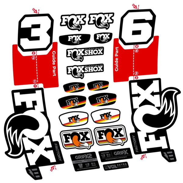 FOX 36 Factory E-Optimized Pegatinas en vinilo adhesivo Horquilla (6)