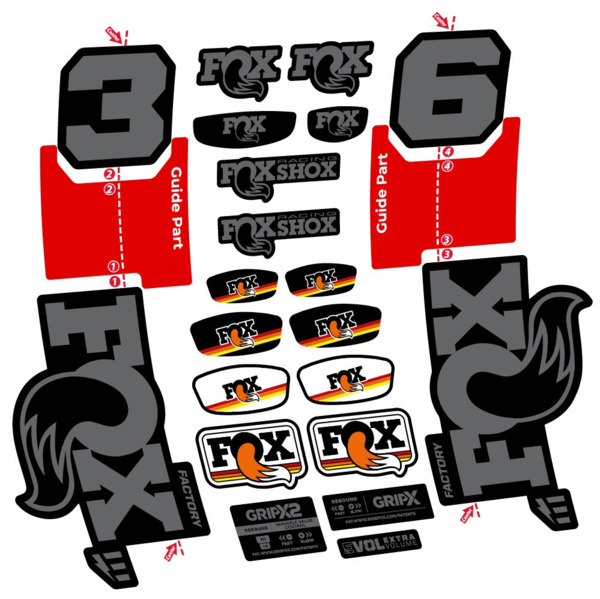 FOX 36 Factory E-Optimized Pegatinas en vinilo adhesivo Horquilla (7)