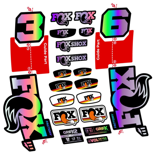FOX 36 Factory E-Optimized Pegatinas en vinilo adhesivo Horquilla (8)