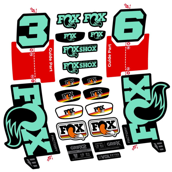 FOX 36 Factory E-Optimized Pegatinas en vinilo adhesivo Horquilla (9)