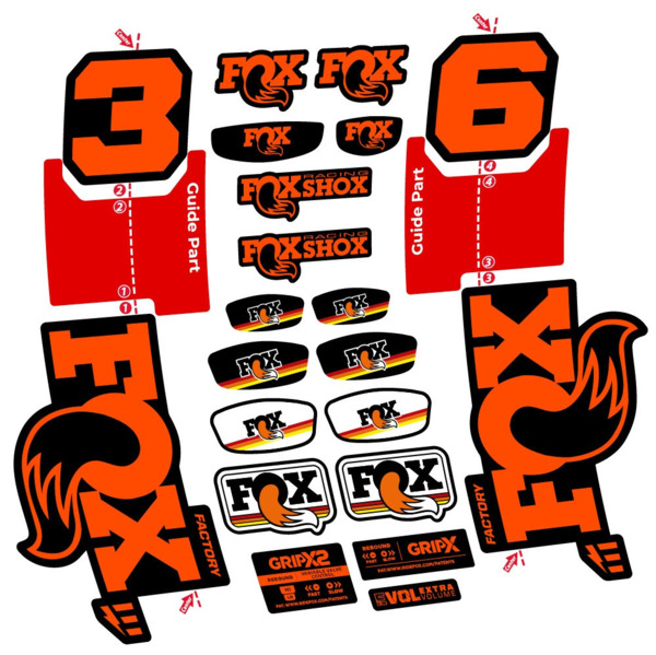 FOX 36 Factory E-Optimized Pegatinas en vinilo adhesivo Horquilla (10)