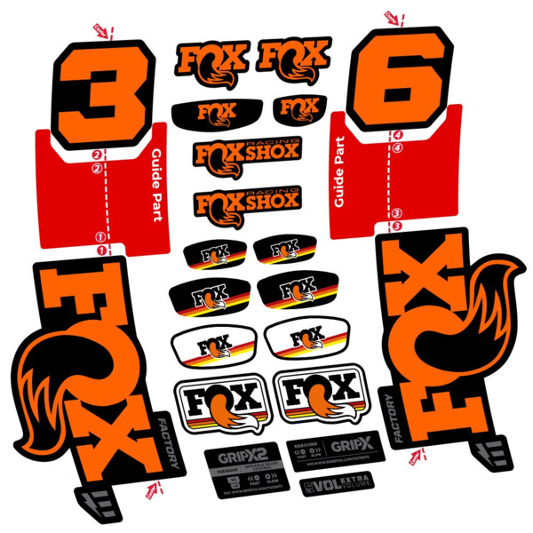 FOX 36 Factory E-Optimized Pegatinas en vinilo adhesivo Horquilla (11)