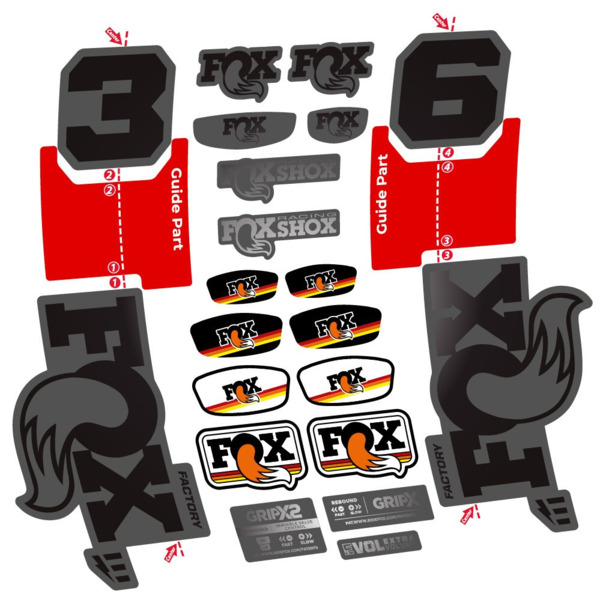 FOX 36 Factory E-Optimized Pegatinas en vinilo adhesivo Horquilla (12)