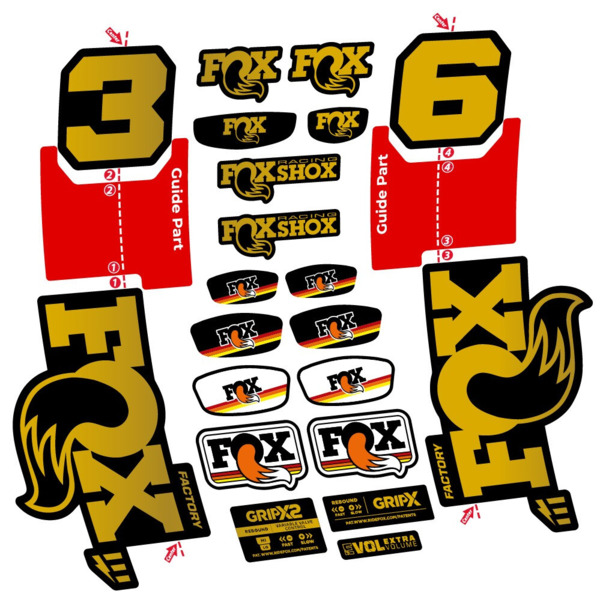 FOX 36 Factory E-Optimized Pegatinas en vinilo adhesivo Horquilla (13)