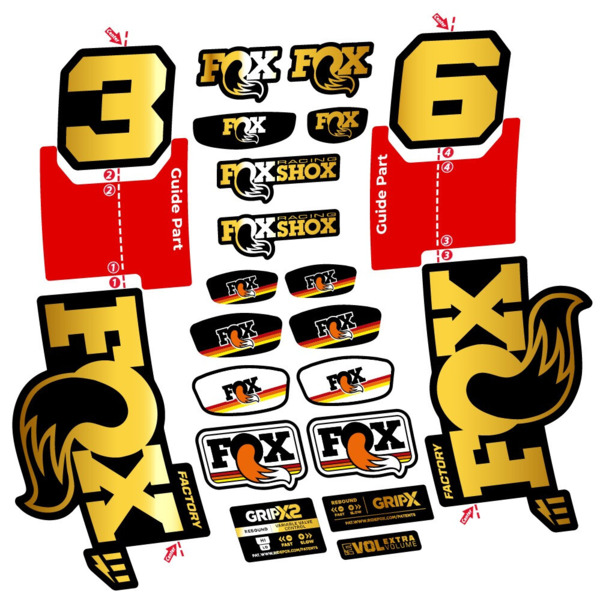 FOX 36 Factory E-Optimized Pegatinas en vinilo adhesivo Horquilla (14)