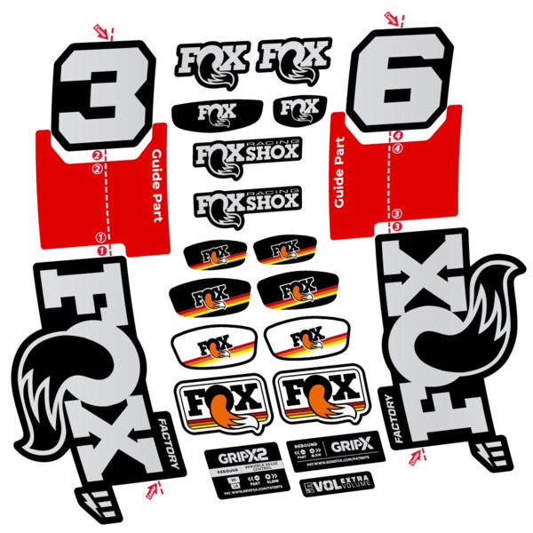 FOX 36 Factory E-Optimized Pegatinas en vinilo adhesivo Horquilla (15)