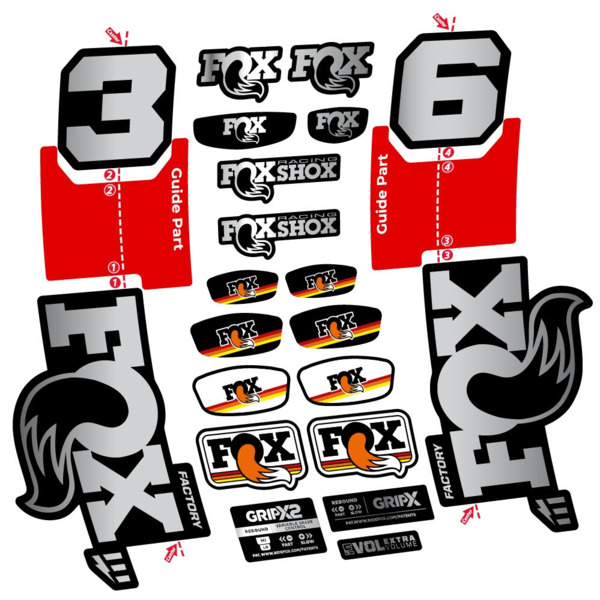 FOX 36 Factory E-Optimized Pegatinas en vinilo adhesivo Horquilla (16)