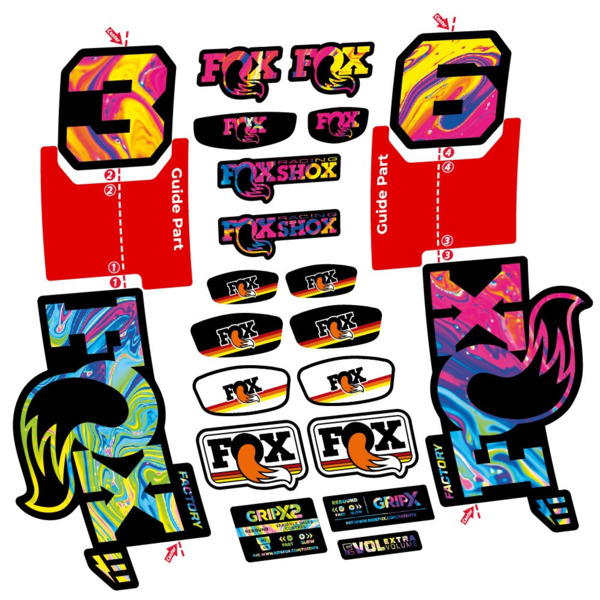 FOX 36 Factory E-Optimized Pegatinas en vinilo adhesivo Horquilla (17)