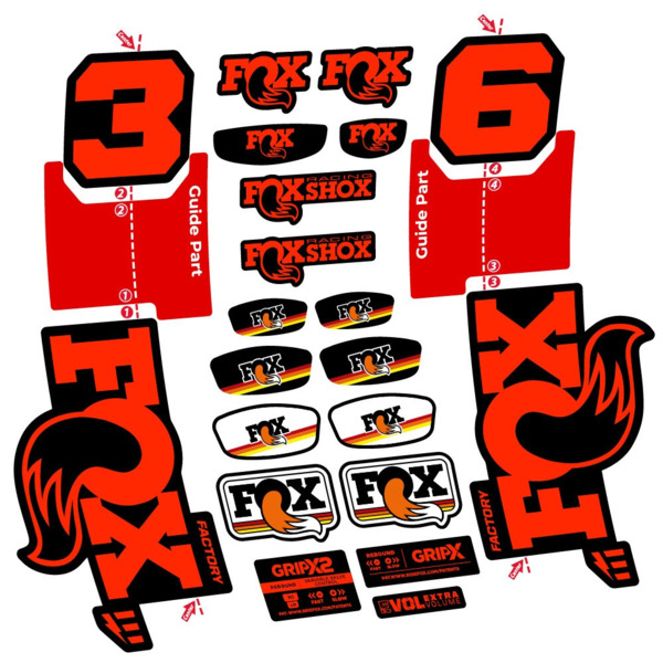FOX 36 Factory E-Optimized Pegatinas en vinilo adhesivo Horquilla (18)