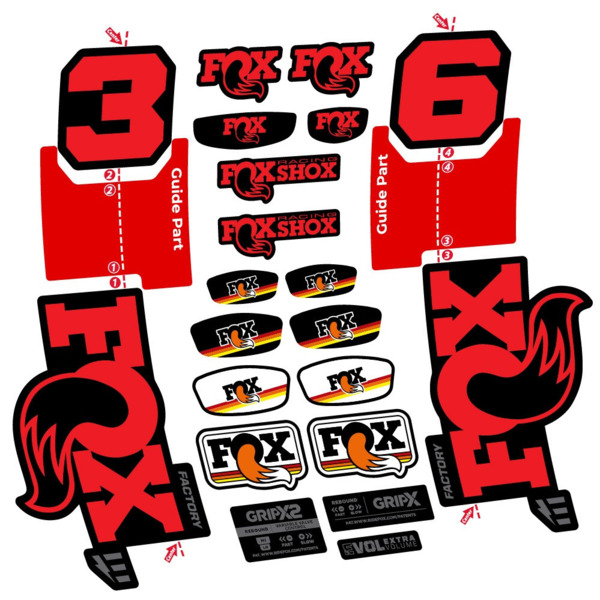 FOX 36 Factory E-Optimized Pegatinas en vinilo adhesivo Horquilla (19)