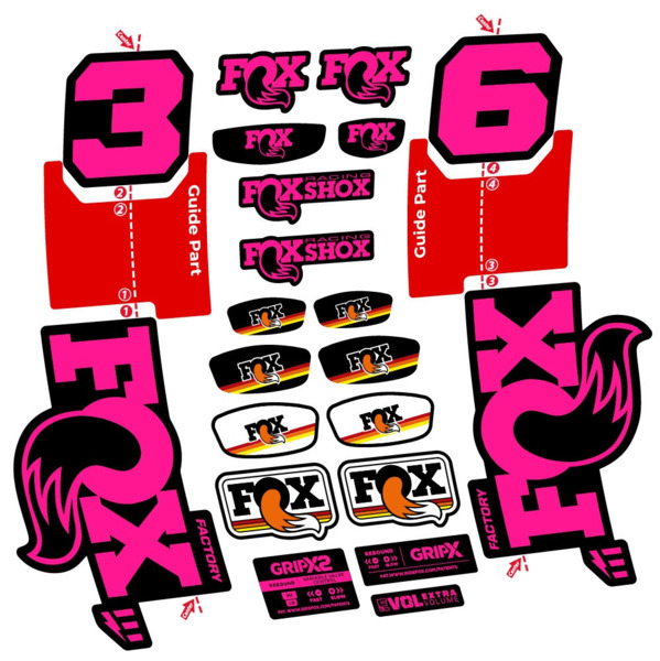 FOX 36 Factory E-Optimized Pegatinas en vinilo adhesivo Horquilla (20)