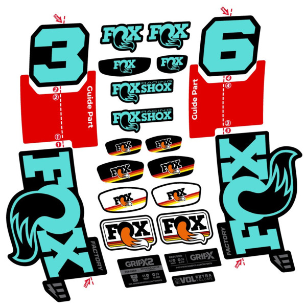 FOX 36 Factory E-Optimized Pegatinas en vinilo adhesivo Horquilla (22)