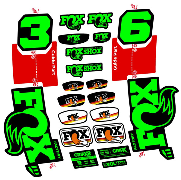 FOX 36 Factory E-Optimized Pegatinas en vinilo adhesivo Horquilla (23)