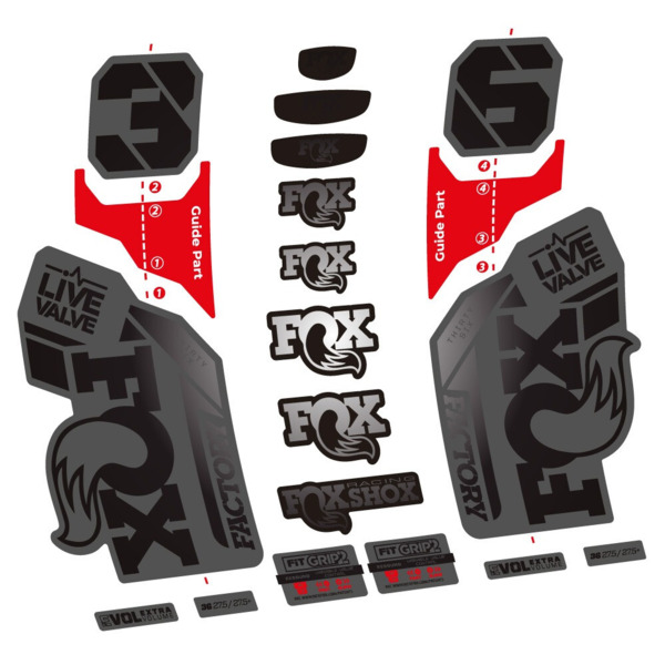 Fox 36 Factory Live Valve Pegatinas en vinilo adhesivo Horquilla (12)