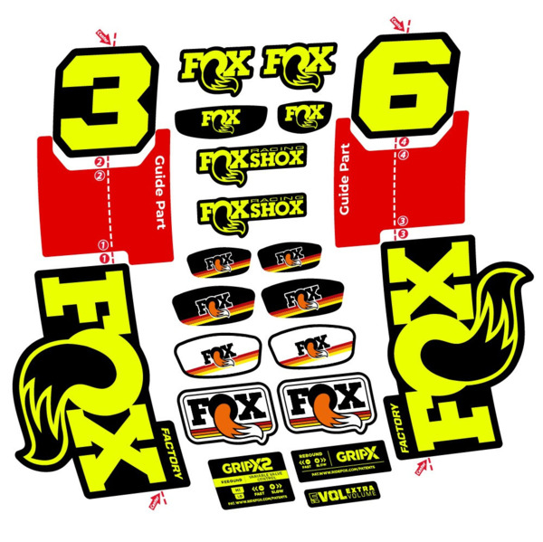 FOX 36 Factory Pegatinas en vinilo adhesivo Horquilla (2)