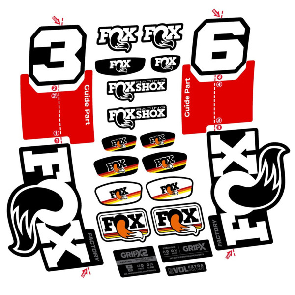 FOX 36 Factory Pegatinas en vinilo adhesivo Horquilla (6)
