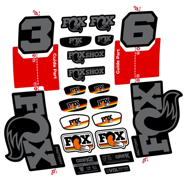 FOX 36 Factory Pegatinas en vinilo adhesivo Horquilla (7)