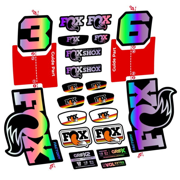 FOX 36 Factory Pegatinas en vinilo adhesivo Horquilla (8)