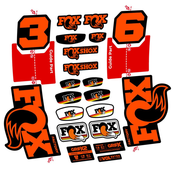 FOX 36 Factory Pegatinas en vinilo adhesivo Horquilla (10)
