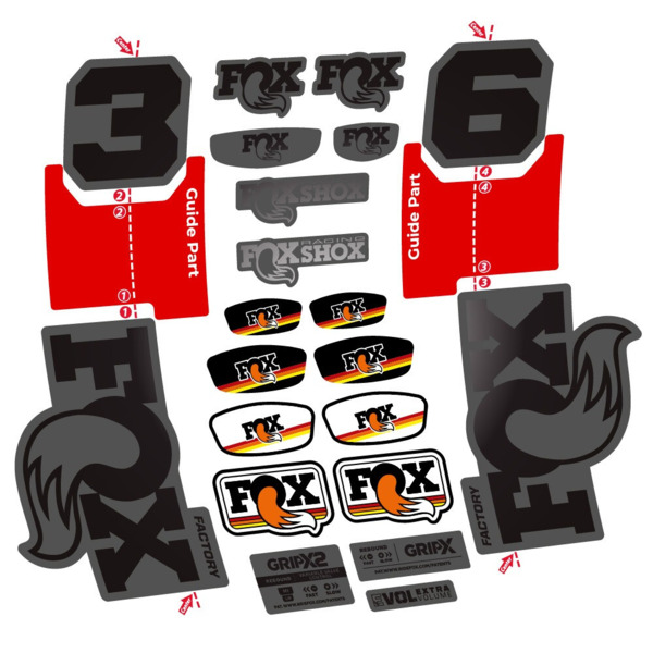 FOX 36 Factory Pegatinas en vinilo adhesivo Horquilla (12)