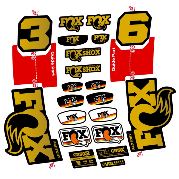 FOX 36 Factory Pegatinas en vinilo adhesivo Horquilla (13)