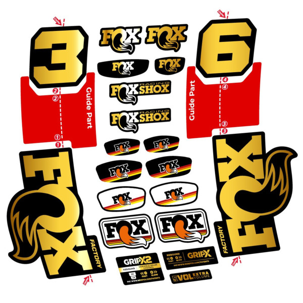 FOX 36 Factory Pegatinas en vinilo adhesivo Horquilla (14)
