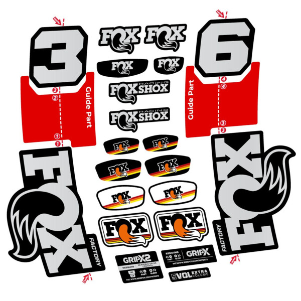 FOX 36 Factory Pegatinas en vinilo adhesivo Horquilla (15)