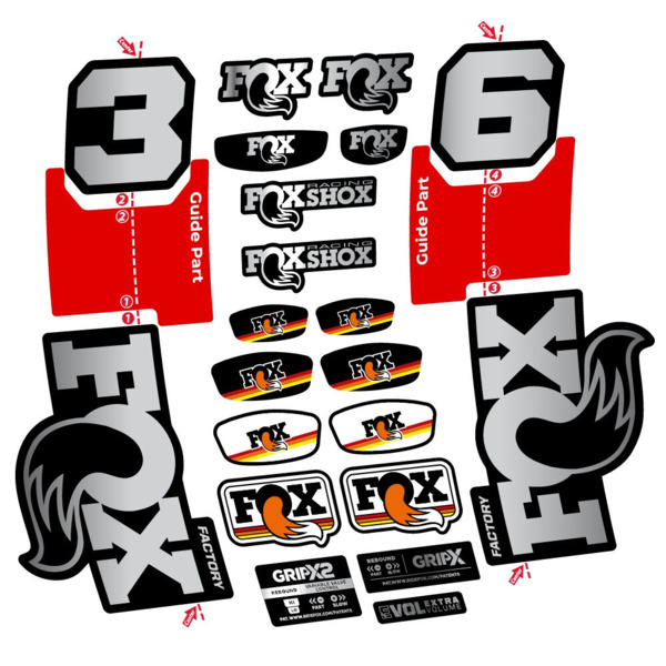 FOX 36 Factory Pegatinas en vinilo adhesivo Horquilla (16)