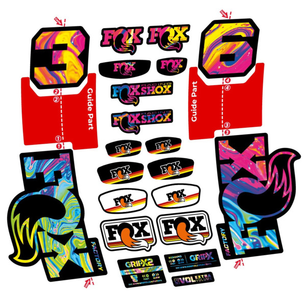 FOX 36 Factory Pegatinas en vinilo adhesivo Horquilla (17)