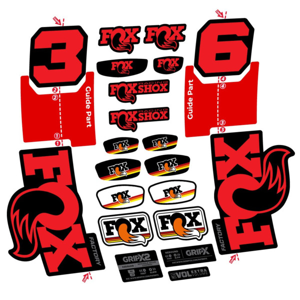 FOX 36 Factory Pegatinas en vinilo adhesivo Horquilla (19)