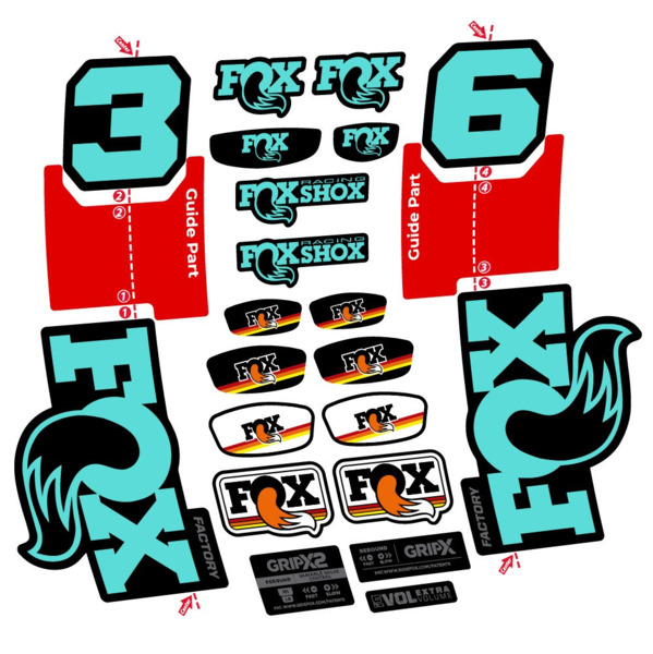 FOX 36 Factory Pegatinas en vinilo adhesivo Horquilla (22)