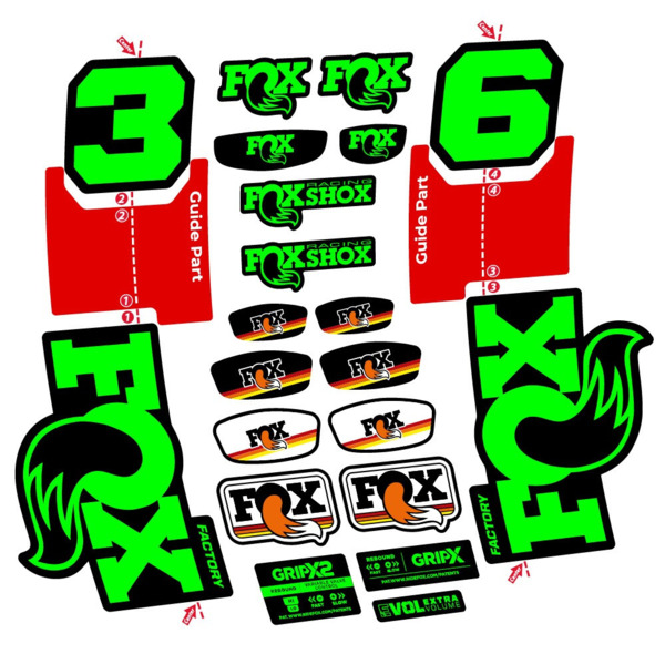 FOX 36 Factory Pegatinas en vinilo adhesivo Horquilla (23)
