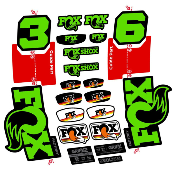 FOX 36 Factory Pegatinas en vinilo adhesivo Horquilla (24)