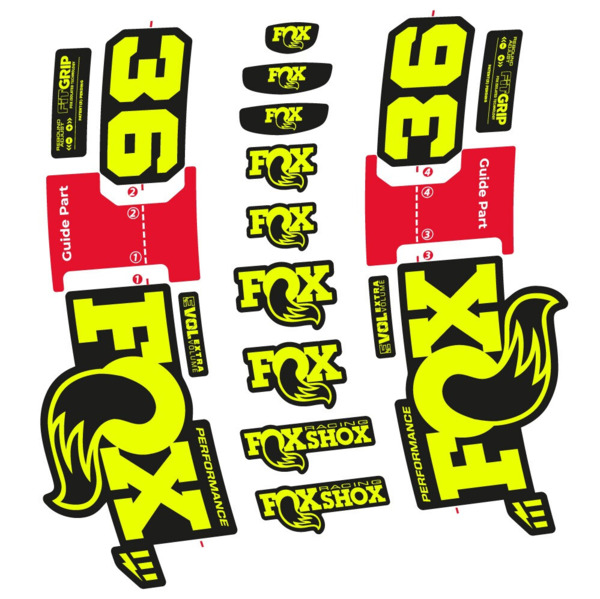 FOX 36 Performance E-Optimized Pegatinas en vinilo adhesivo Horquilla (2)