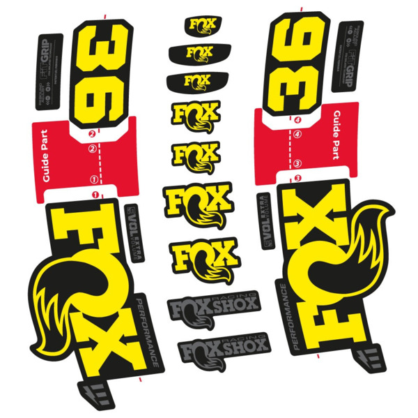 FOX 36 Performance E-Optimized Pegatinas en vinilo adhesivo Horquilla (3)