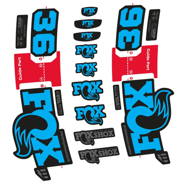 FOX 36 Performance E-Optimized Pegatinas en vinilo adhesivo Horquilla (4)